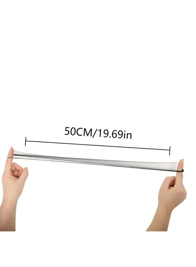 100 Pieces Hair Net 20 Inch Elastic Invisible Mesh For Catering Ballet Bun Sleep Women Wig - Image 2